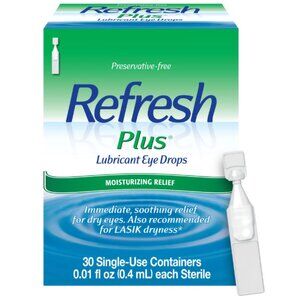 2x Refresh Plus Lubricant Eye Drops 30 Ct/Pk